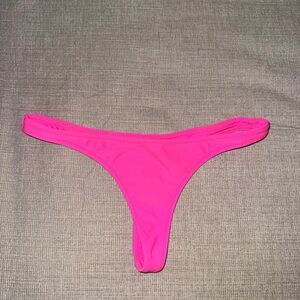 Whitefox Women's Neon Pink Bikini Thong Bottom - Swim
